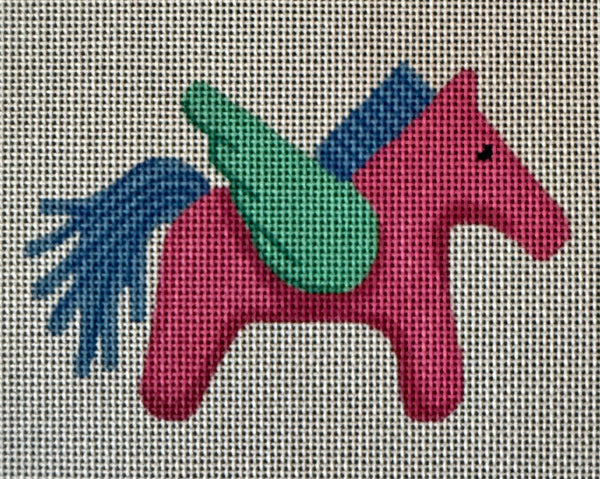 "H" Insired Pegasus Fusia Mini Bag Tag