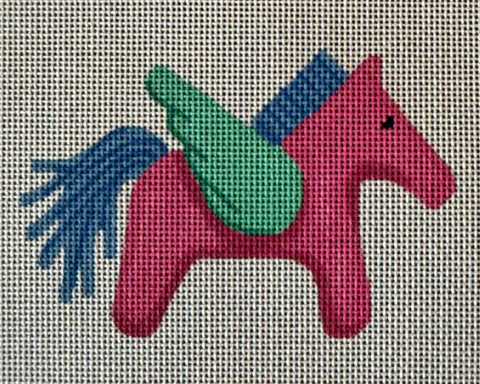 "H" Insired Pegasus Fusia Mini Bag Tag