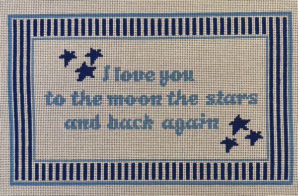 I Love You to the Moon and Back Blue