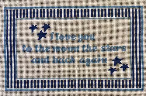 I Love You to the Moon and Back Blue