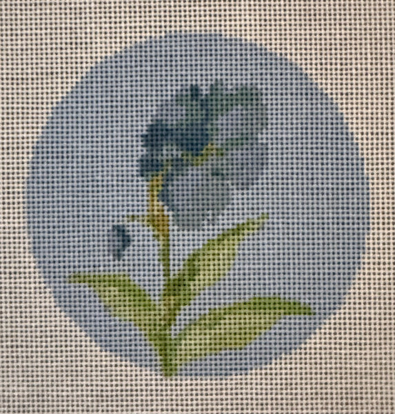Blue Flower Light Blue Background