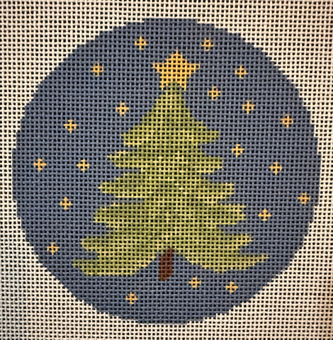 Christmas Tree with Star Light Blue Background