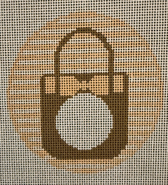 Monogram Round-Straw Tote baske