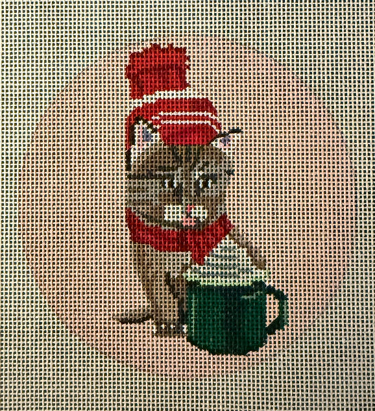 Kitty with green Mug