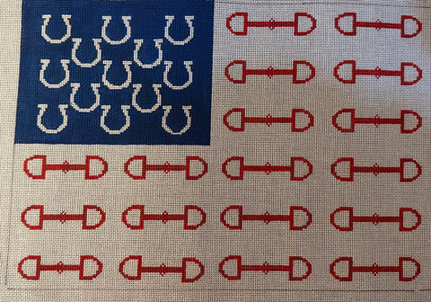 Horse Bits w/ Horseshoes Flag