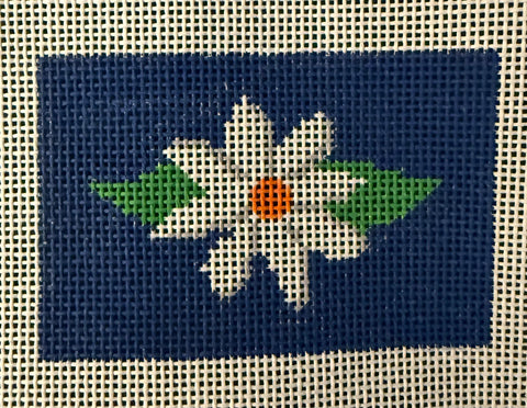 White Flower w/ Dark Blue BG Insert