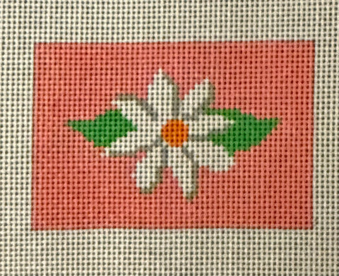 White Flower on Pink BG Insert