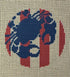 Crab Stencil on Pink Insert/Coaster