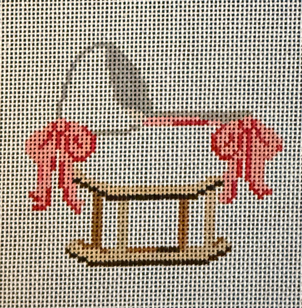 Baby Bassinet with Bows Pink