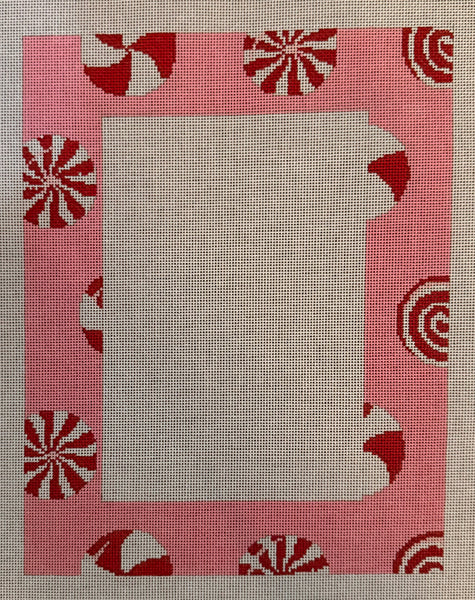 Peppermints on Pink Frame