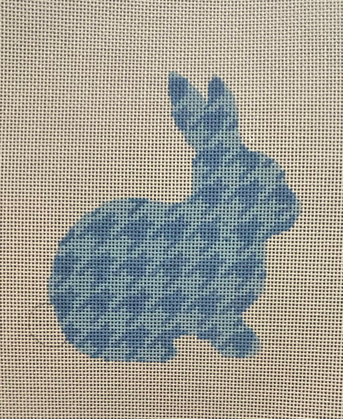 Sky Blue Houndstooth Bunny