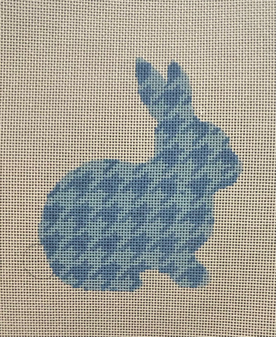 Sky Blue Houndstooth Bunny