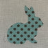 Aqua with Chocolate Dots Bunny