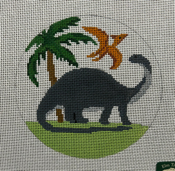 Christmas Dinosaurs Gray & Orange