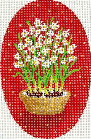 Paperwhites in a Gold Bowl