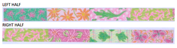 Pink and green Lilly patchwork belt