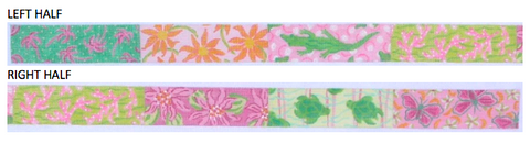 Pink and green Lilly patchwork belt