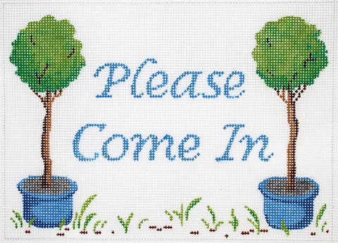 Please Come In Topiary Sign