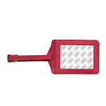 Leather Luggage Tag Red