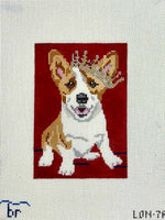Corgi Queen on 13 mesh