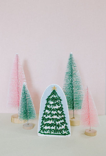 Christmas Village Tree needlepoint canvas