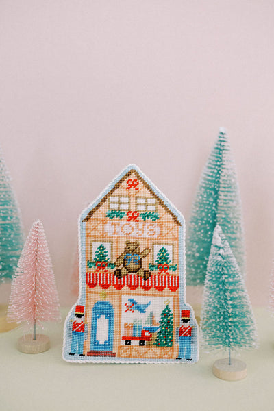 Christmas Village Toy Shop needlepoint canvas