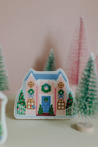 Christmas Village Pink House