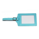 Leather Luggage Tag Aqua