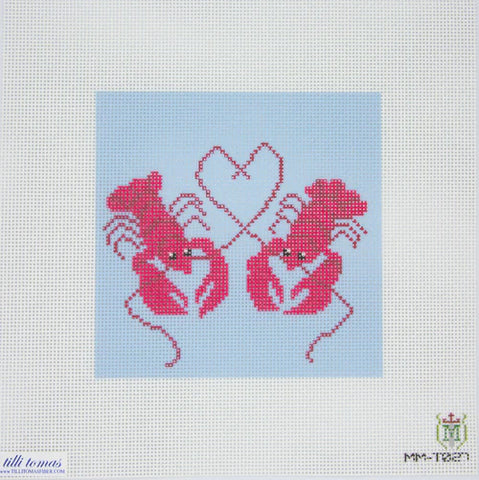 Love Lobsters Blue Background