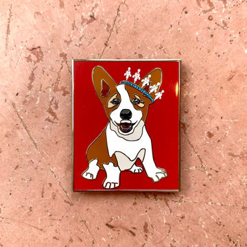 Corgi with Crowm Needleminder