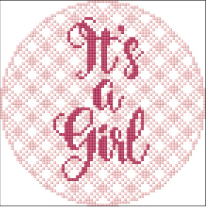 It's a Girl Gingham Round
