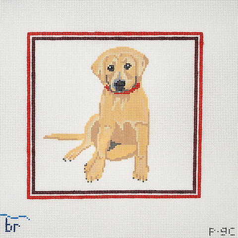 Yellow Lab-Red Frame