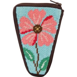 Stitch & Zip Pink Flower Scissors Case