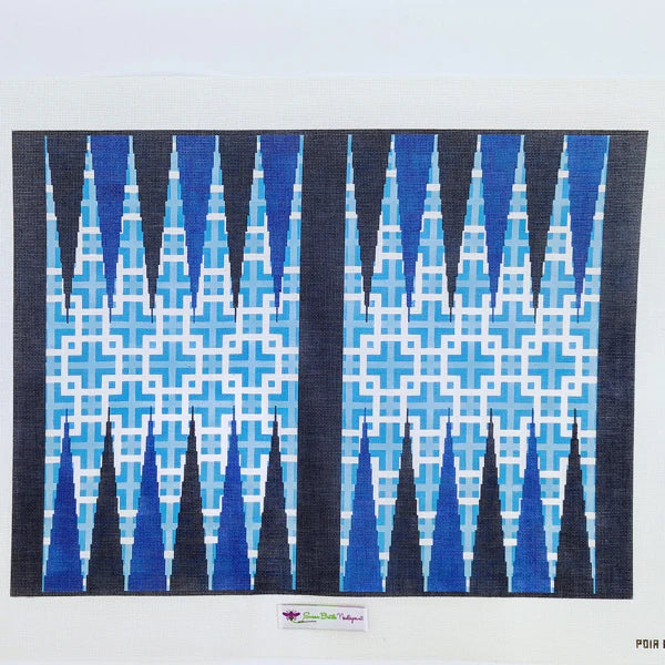 Blue Backgammon Board