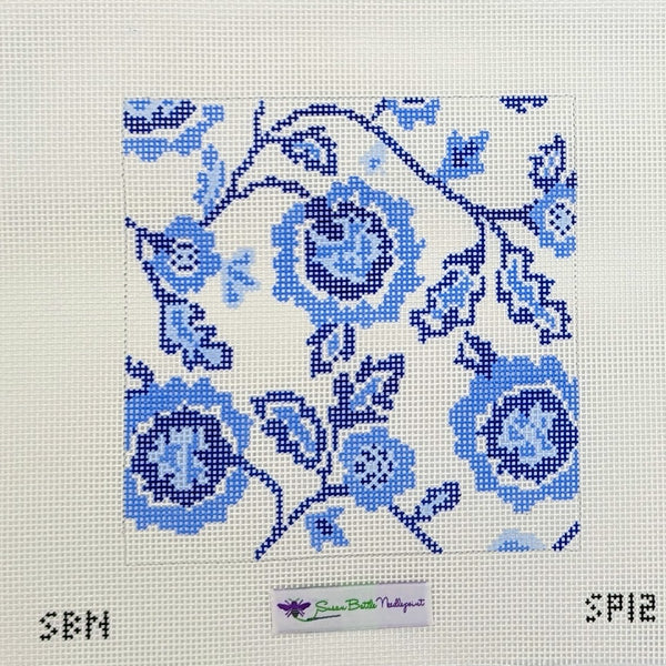 Blue and White Floral