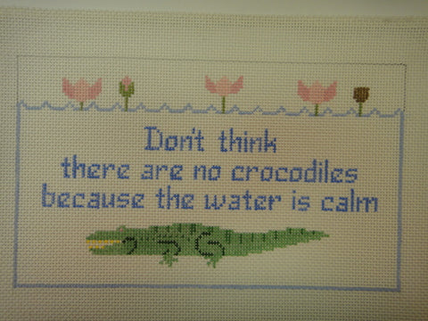 No Crocodiles Sign