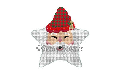 Star,Santa Face Checker Hat