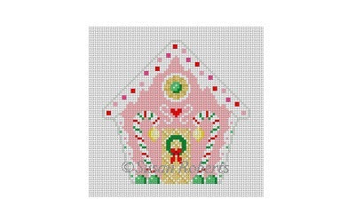Pink Gingerbread House Ornament