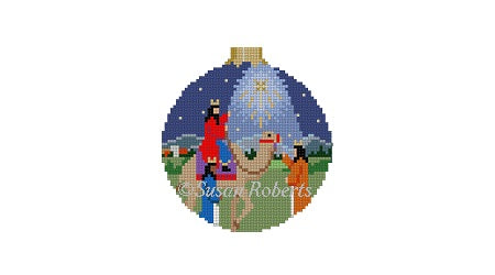 Nativity,3 kings Round Ornament