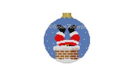 Down the Chimney Round Ornament
