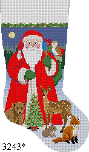 Santa W/ baby Forest Animals Stocking