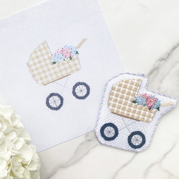 Baby Carriage — Tan Gingham — Stitch Style