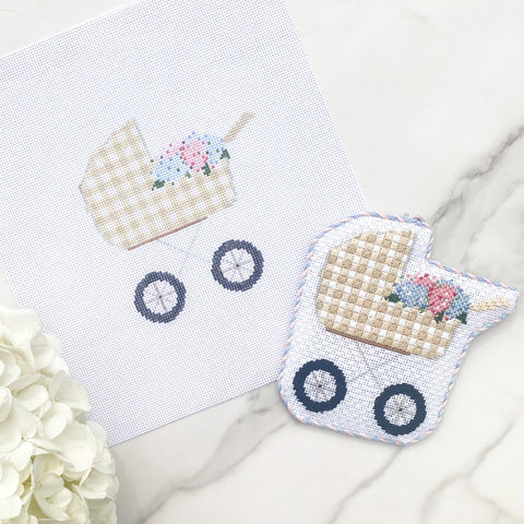 Baby Carriage — Tan Gingham — Stitch Style