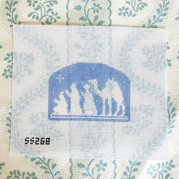 Blue and White Nativity-Three Wise Men