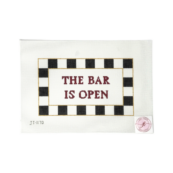 The Bar Is Open needlepoint canvas