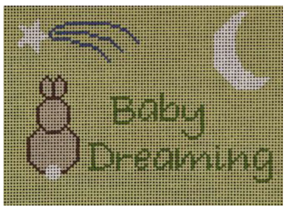 Baby Dreaming Bunny on Green
