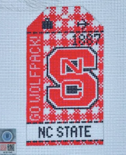 NC State Retro Travel Tag