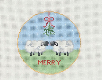 Mistletoe Sheep Canvas