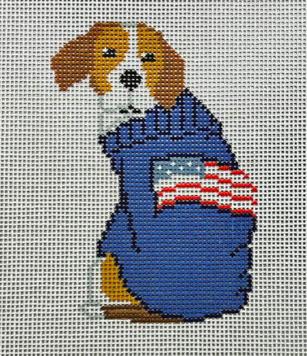 Beagle w/ US Flag Sweater