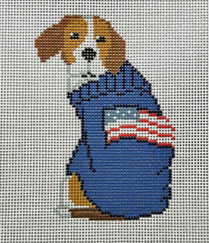Beagle w/ US Flag Sweater